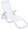 Chaise Longue Pliante en Tissu Textilène Blanc Ranieri Formentera Acier