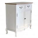 Credenza Cuore 86x37x85 h cm in Legno di paulownia Bianco