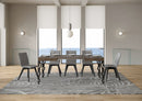 Tavolo Allungabile 110-194x70x77 cm Karamay Noce e Antracite
