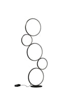 Piantana da Interno a LED in Metallo Nero Opaco