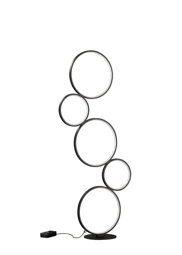 sconto Lampadaire LED d'intérieur en Métal Noir Mat