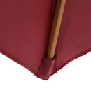 Ombrellone da Giardino Ø2,5 m Palo Ø38 mm in Legno e Poliestere Bordeaux