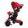 Tricycle à Pousser pour Enfants avec Poignée Réglable Qplay Cosy Rouge