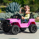 Macchina Elettrica per Bambini 12V Fuoristrada Kidfun Kansas Rosa