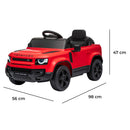 Macchina Elettrica per Bambini Licenza Land Rover Defender Small 12V con Telecomando Rosso