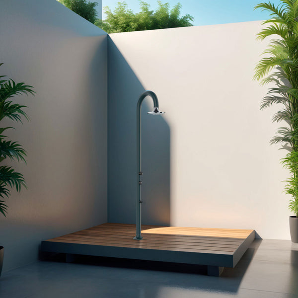 sconto Doccia da Giardino in Alluminio Soffione I-switch Rotondo Sined Luna Alu Sensor Grigio