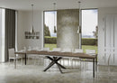 Tavolo Allungabile 200-460x90x77 cm Volantis Tortora Telaio Antracite 