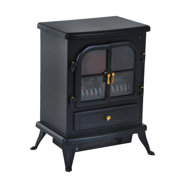 sconto Cheminée Electrique Sol Effet Flamme 950W/1850W Noir