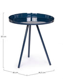 Tavolino Basso 46,5x46x50 cm in Acciaio