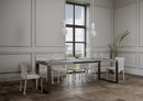 Tavolo Allungabile 120-224x90x77 cm Tecno Cemento Telaio Antracite 