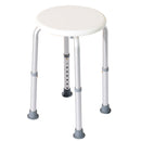 Sgabello per doccia bagno altezza regolabile antiscivolo bianco 