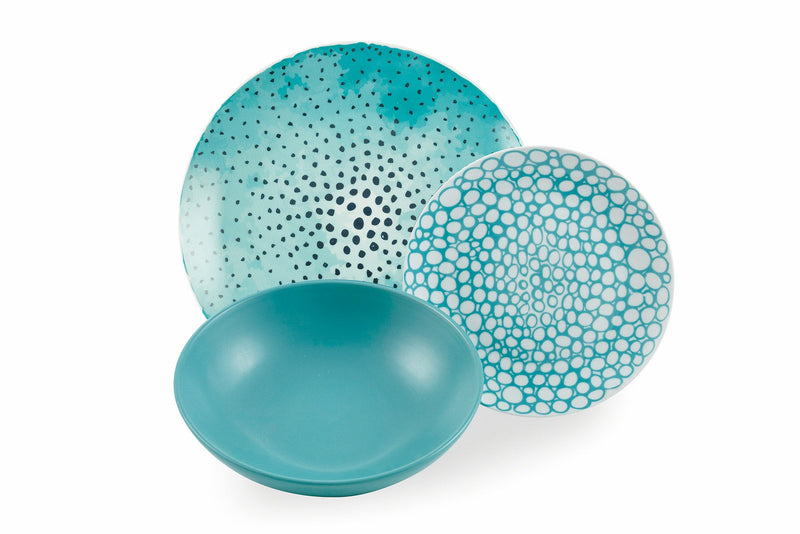 Servizio Piatti 18 Pz in Porcellana e Gres Villa d'Este Home Tivoli Marea