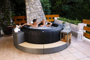 Mobiletto SPA con Ante per Vasca Idromassaggio Rotonde 60x30x57 cm Grigio