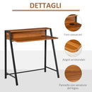 Scrivania da Ufficio con Ripiano Portaoggetti in Legno Noce 84x45x85 cm 