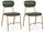 Set 2 Sedie 44x55x80h cm Addy Verde Scuro