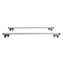Barre Portapacchi per Auto 125x5,5x7 cm con Serratura e Chiavi in Lega di Alluminio 
