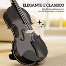 Violino 4/4 in Legno di Abete e Acero con Custodia Arco Spalliera e Pece Nero      