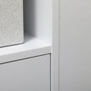 Carrello da Cucina con Armadietto e Ripiani Regolabili 75x39,5x88 cm Bianco   