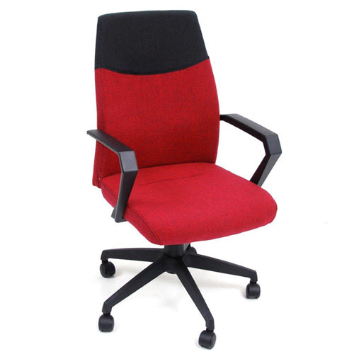 acquista Chaise de fauteuil opérative en tissu rouge pour le bureau 