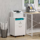Cassettiera Portadocumenti da Ufficio 40x35x60 cm in Legno  Bianco