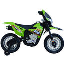 Moto Motocicletta Elettrica per Bambini 6V Kidfun Motocross Enduro Verde