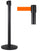 Tringle à Rideau 3 mètres en Métal Noir Mat Ø36x101 cm Ruban Orange