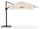 Parasol de Jardin Décentralisé 3x3m en Aluminium et Polyester Senso Beige