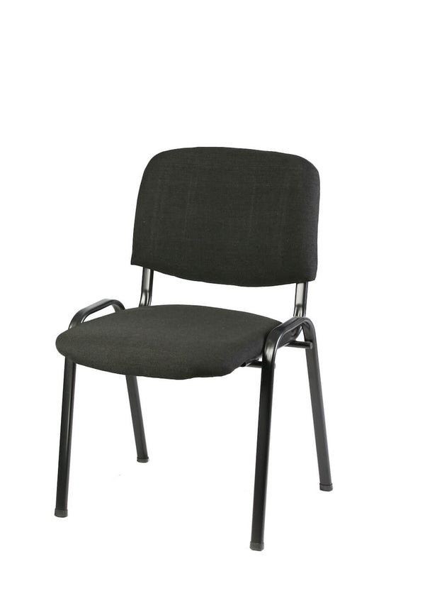 Chaise d'attente de bureau rembourrée noire Tosini B 001N sconto