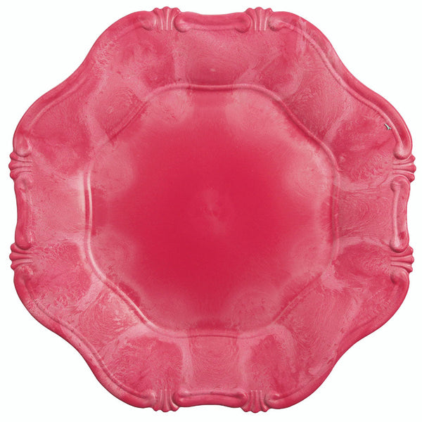 sconto Lot de 6 sets de table en plastique Ø 34,5 cm VdE Tivoli 1996 Hippie Festonné Amarena