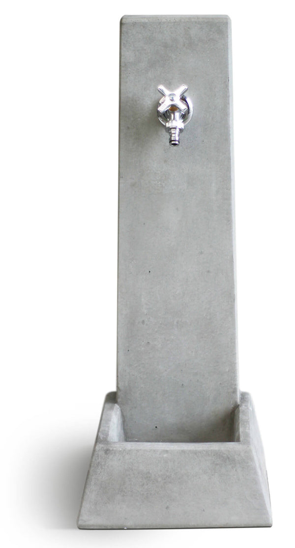 Fontana da Giardino Senza Rubinetto in Cemento Granulato di Marmo Malmo Grigio sconto