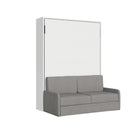 Letto Matrimoniale Francese A Scomparsa 140 Versia Con Divano Bianco      