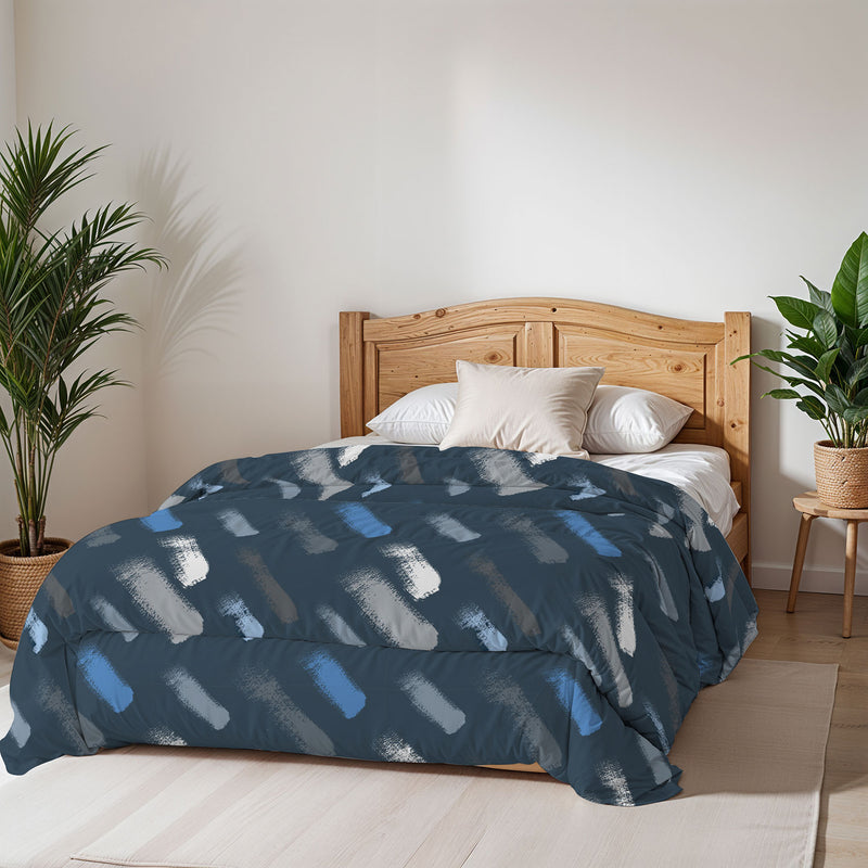 Trapunta Invernale Stampata in Microfibra 200gr Double Face Gessetti Varie Misure