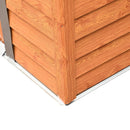 Casetta Box da Giardino 197,5x160x178-201 cm in acciaio e Polipropilene Marrone