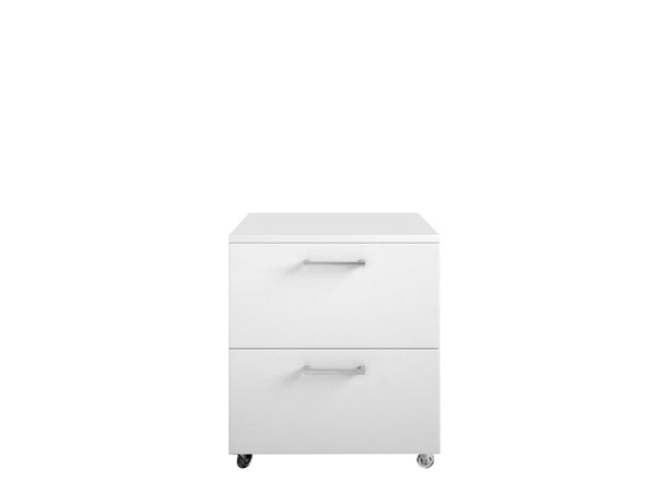 Commode Mobile 2 Tiroirs Soft Close en Bois en Mélamine 50x38x57cm TFT Samoa Blanc online