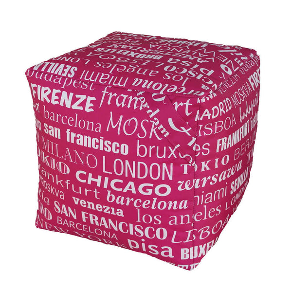 prezzo Pouf Puff Pouf Cube 40x40x40cm Big City Fuchsia Avalli