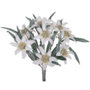 Set 3 Piante Artificiali Stelle Alpina Composta da 9 Fiori H 25 cm