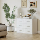 Comodino Moderno e Multiuso 40x35x60 cm con 3 Cassetti in MDF Bianco      