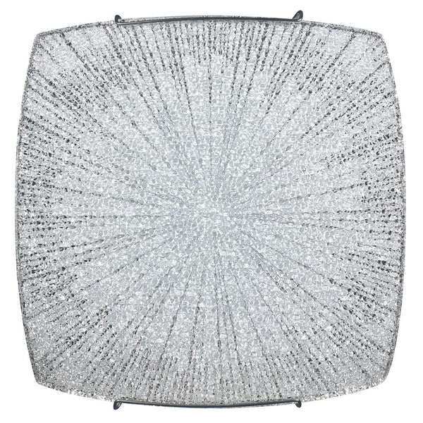 acquista Plafonnier 2xE27 Crochets Chrome Verre Plaque Diamant Décoration Coupes E-Energy Mina
