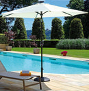 Ombrellone da Giardino in Alluminio Ø2,70m con Luci e Bluetooth Vorghini Trendy Antracite e Ecrù