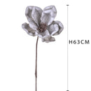 Set 3 Fiori Artificiali di Magnolia Altezza 63 cm Grigio