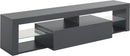 Mobile Tv 1 Anta a Ribalta e Ripiani a Giorno 160x40x35 cm Essential 1R Grigio Antracite Opaco  