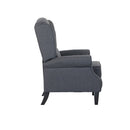 Poltrona Relax Reclinabile 76,5x73x47 cm Push Back in Tessuto Grigio