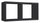 Etagère rectangulaire 2 compartiments muraux 70x30x23,7 cm en bois fibre Morgana Maxi Noir