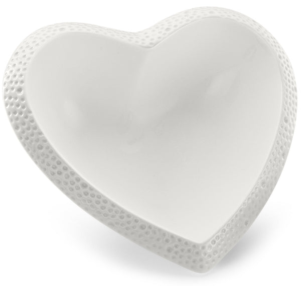 prezzo Tasse en forme de coeur 21x9,5x7 cm en porcelaine blanche Kaleidos Cupido