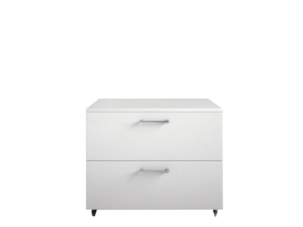 Commode Mobile 2 Tiroirs Soft Close en Bois en Mélamine 70x52x57cm TFT Samoa Blanc online