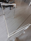 Scrivania Pieghevole 100x50x75 cm in Metallo e Truciolare Motti Lolie Bianca