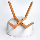 Set 4 Sedie 52x48,5x82 cm in Similpelle e Legno di Faggio Tommy Blu