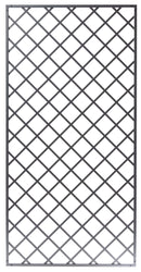 Set 2 Pezzi Traliccio Fisso con Cornice per Giardino Verdemax 180x90 cm in Alluminio Antracite