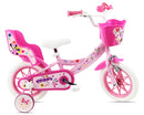 Bicicletta per Bambine 12" Disney Minnie Freno Caliper e Stabilizzatori in Acciaio Hi-Ten Rosa