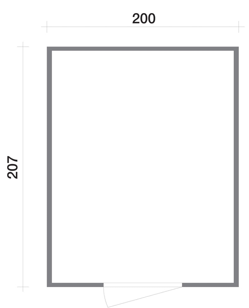 Casette Box da Giardino in Legno Porta Utensili 200x207x214 cm con Porta e Finestra Ecla Azzurra